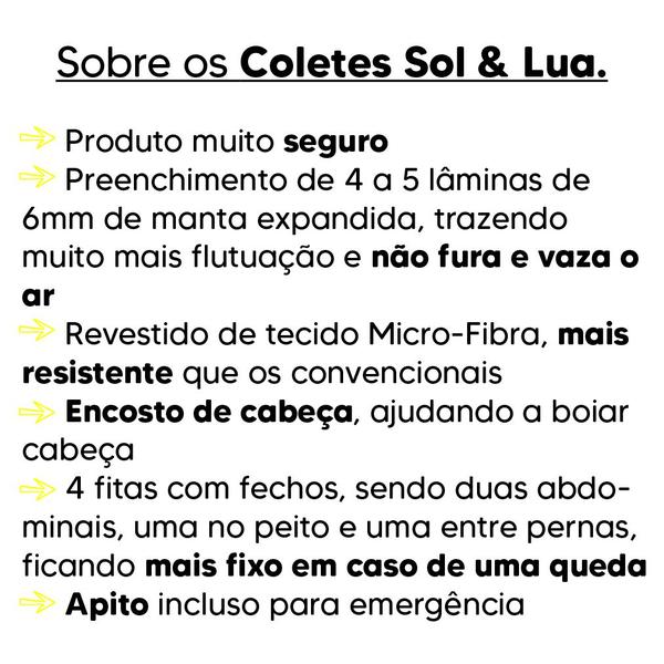 Colete Salva Vidas Boia Adulto Piscina Pesca Colorido Tamanhos 60kgs até 150kgs - Sol & Lua Imagem de Colete Salva Vidas Boia Adulto Piscina Pesca Colorido Tamanhos 60kgs até 150kgs