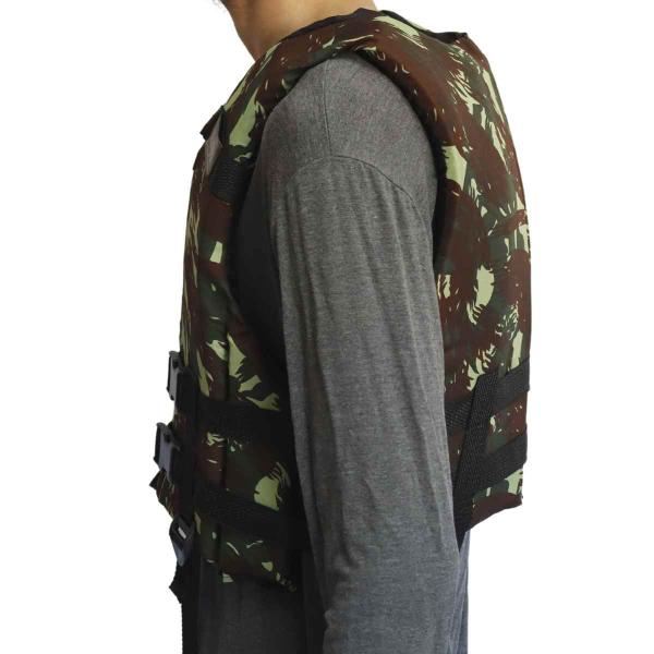 Colete Salva Vidas Camuflado Pescador Lazer Diversão 15kg - Raju Imagem de Colete Salva Vidas Camuflado Pescador Lazer Diversão 15kg