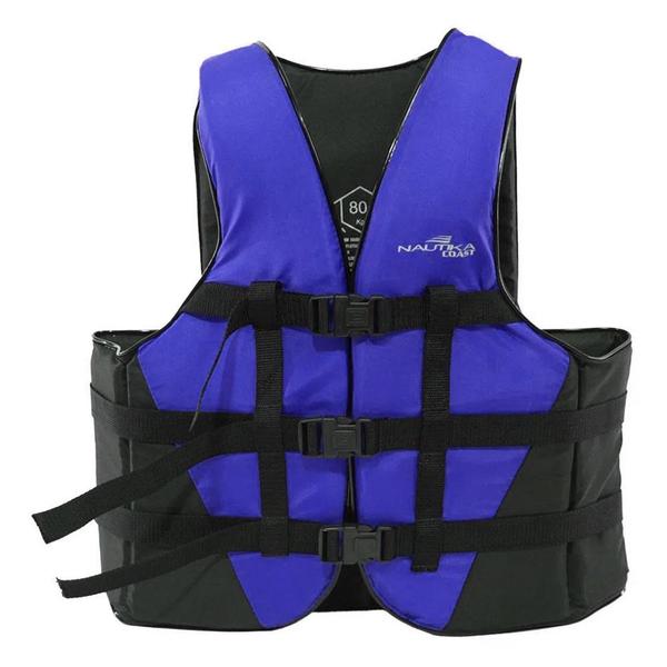 Colete Salva-Vidas Coast 60kg Azul e Preto Nautika - NTK Imagem de Colete Salva-Vidas Coast 60kg Azul e Preto Nautika - NTK