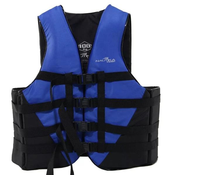 Colete Salva Vidas Coast Nautika 100 Kg - Bote Caiaque Pesca Imagem de Colete Salva Vidas Coast Nautika 100 Kg - Bote Caiaque Pesca