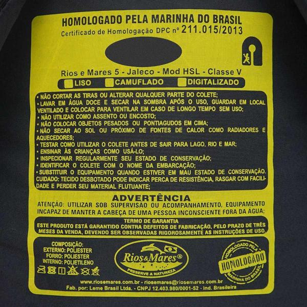 Imagem de Colete Salva Vidas Homologado Classe 5 Laranja  M 35 a 55kg Original