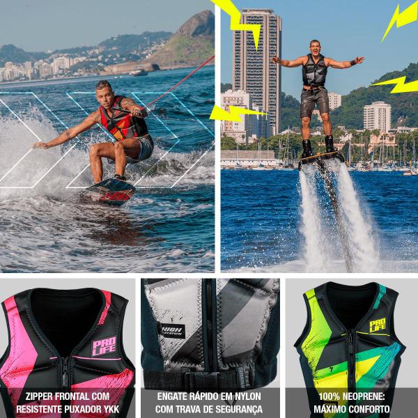 Colete Salva Vidas Homologado Neoprene Hydro Citrus Prolife Imagem de Colete Salva Vidas Homologado Neoprene Hydro Citrus Prolife
