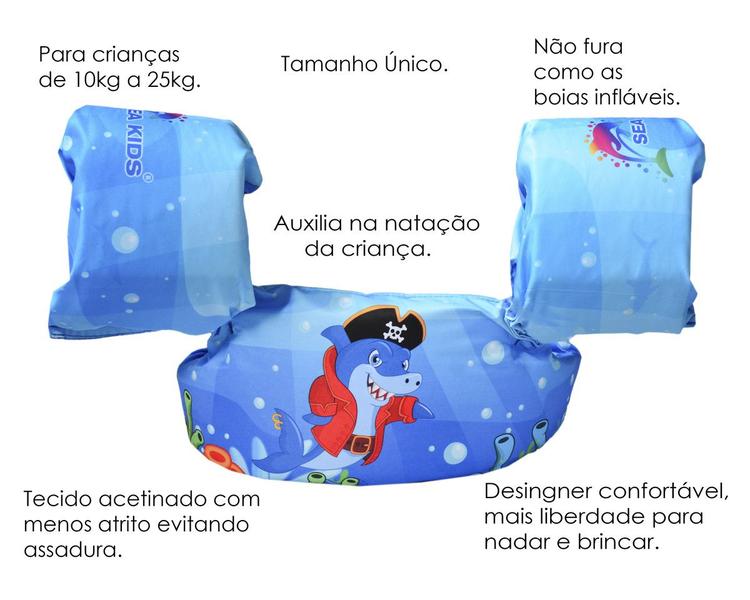 Colete Salva-Vidas Infantil Boia Auxiliar para Piscina Segura - SEA KIDS Imagem de Colete Salva-Vidas Infantil Boia Auxiliar para Piscina Segura