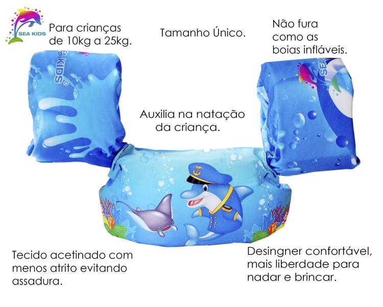 Colete Salva-Vidas Infantil para Diversão Segura na Água - SEA KIDS Imagem de Colete Salva-Vidas Infantil para Diversão Segura na Água
