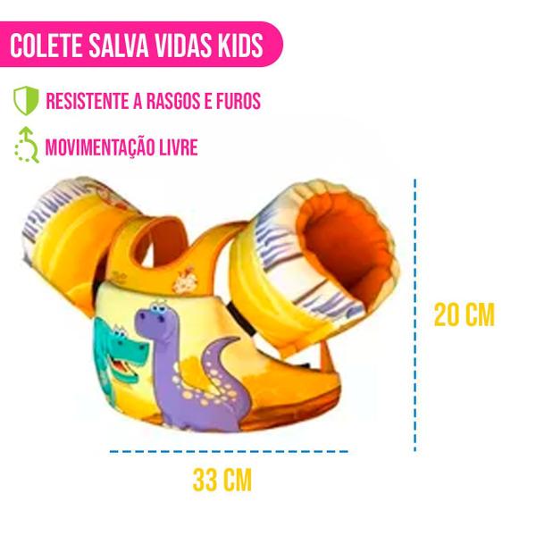 Colete Salva Vidas Infantil Personagem Piscina Praia Boia Criança Kids Unissex Barco Natação Segurança Braço Emergência - Nash Imagem de Colete Salva Vidas Infantil Personagem Piscina Praia Boia Criança Kids Unissex Barco Natação Segurança Braço Emergência