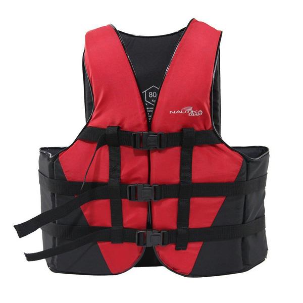 Colete Salva Vidas Nautika Coast Até 100KG Vermelho e Preto Imagem de Colete Salva Vidas Nautika Coast Até 100KG Vermelho e Preto