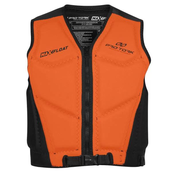 Imagem de Colete Salva Vidas Neoprene Homologado Pro Tork PP Laranja