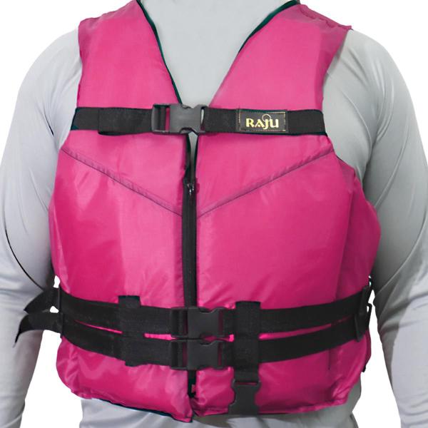 Imagem de Colete Salva Vidas Rosa Água Rio Mar Pescador Lazer 60kg