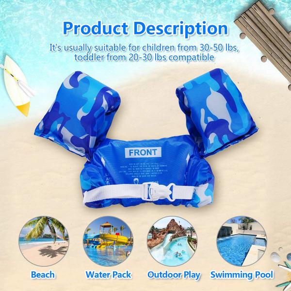 Imagem de Colete salva-vidas Swim AmazeFan Kids para crianças de 14 a 23 kg