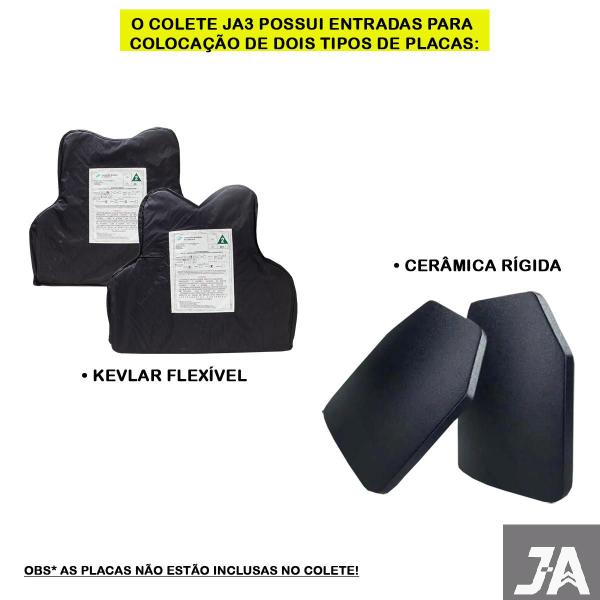 Imagem de Colete Tático Modular JA3 + 9 Peças Preto