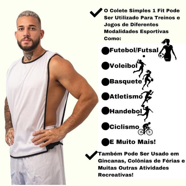 Imagem de Coletes de Futebol Treino Jogo 1 Fit