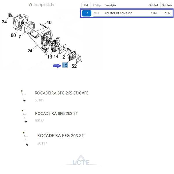 Imagem de Coletor de Admissão P/ Pulverizador Costal BFG 25 2T Buffalo