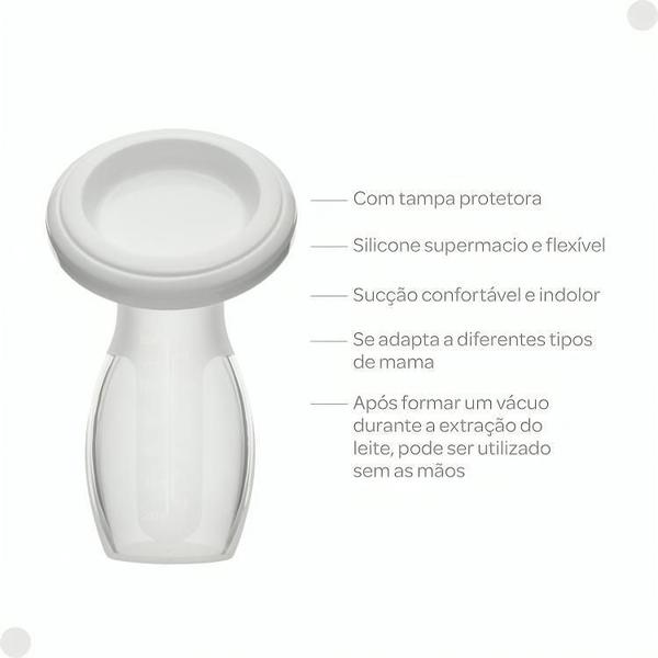 Imagem de Coletor De Leite Materno Com Tampa Silicone 90Ml 18263 Buba