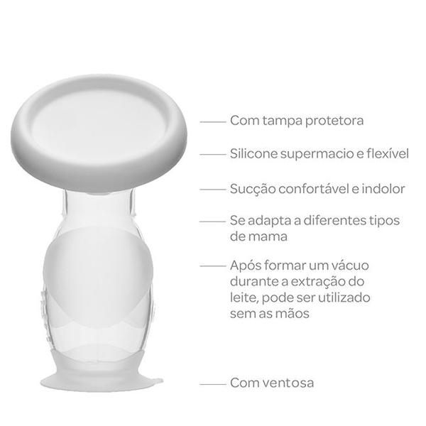 Imagem de Coletor De Leite Materno Em Silicone 90ml Com Ventosa Buba