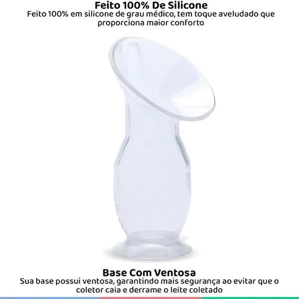 Imagem de Coletor De Leite Materno em Silicone com Ventosa 90 ml 18262 - Buba