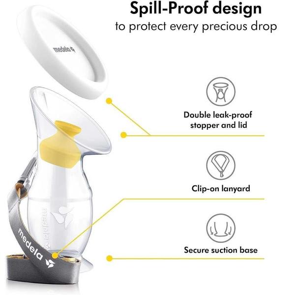 Coletor de Leite Materno Silicone Medela 100ml - Branco Imagem de Coletor de Leite Materno Silicone Medela 100ml - Branco