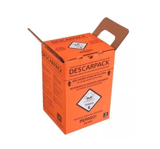 Imagem de Coletor Perf. Cort. Residuos  Químicos - 7L Laranja Descarpack