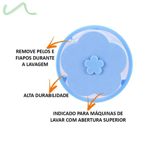 Imagem de Coletores Tira Pelos Flutuante Lavadora De Roupa Fiapo