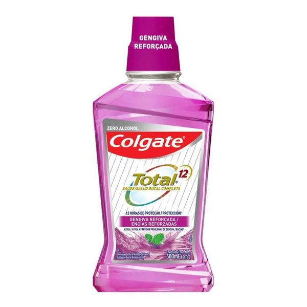 Imagem de Colgate enxaguante bucal total 12 gengiva reforçada com 500ml