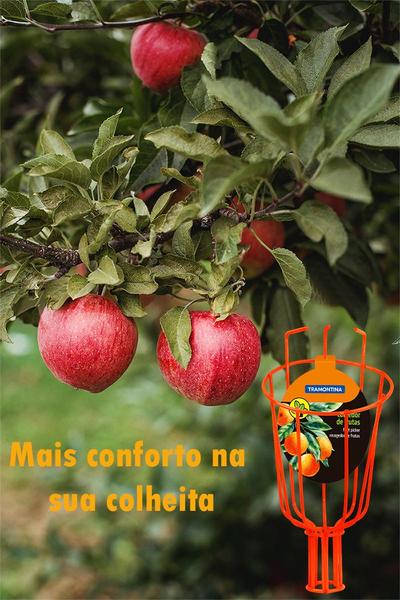 Imagem de Colhedor De Frutas Apanhador Pequeno Aço Carbono Sem Cabo Resistente Duravel Ferramentas Jardinagem Tramontina Ref. 77819121