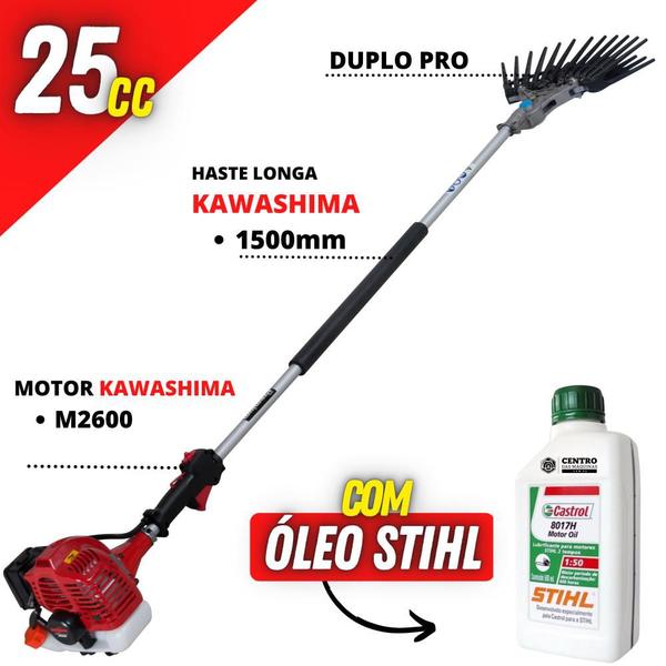 Imagem de Colhedora Kawashima Para Derriçar os Frutos do Café Com Haste 150cm e Garra Dupla + Óleo 2T Stihl