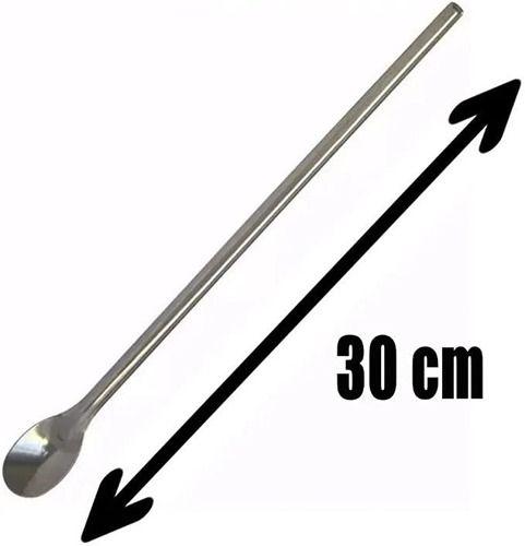 Imagem de Colher 30cm Longa Inox Para Mexer Suco Leite Jarra Comprida