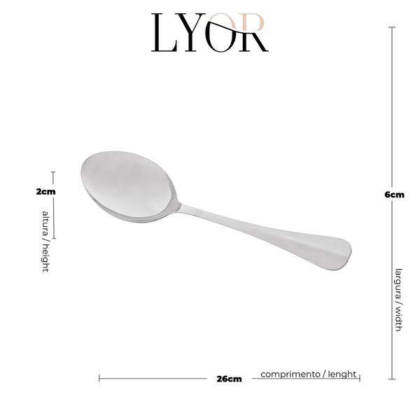 Imagem de Colher Aço Inox p/ Servir Arroz Positano 26 cm - Lyor