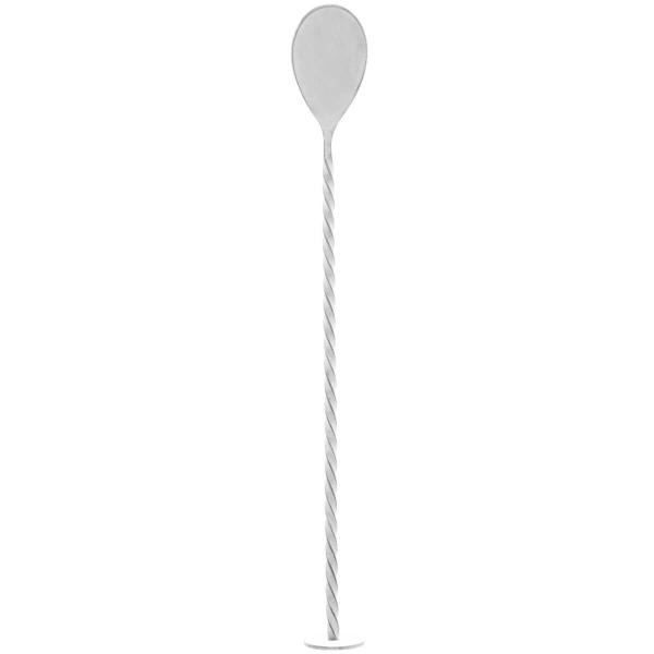 Imagem de Colher Bailarina Aço Inox 26cm Tress Lyor Prateada para mexer Bebidas Coquetel Drinks Suco