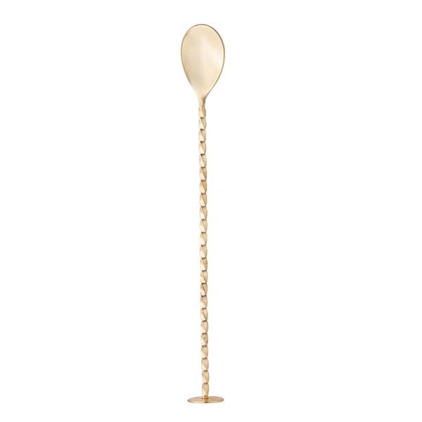 Imagem de Colher Bailarina com Disco Macerador de Aço Inox Tress Dourado 26cm Lyor