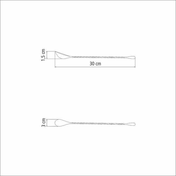 Imagem de Colher bailarina espiral tramontina em aço inox 30 cm