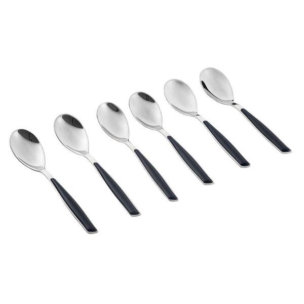 Imagem de Colher Café 15Cm Inox 6 Peças ul Marinho Glamour Bugatti