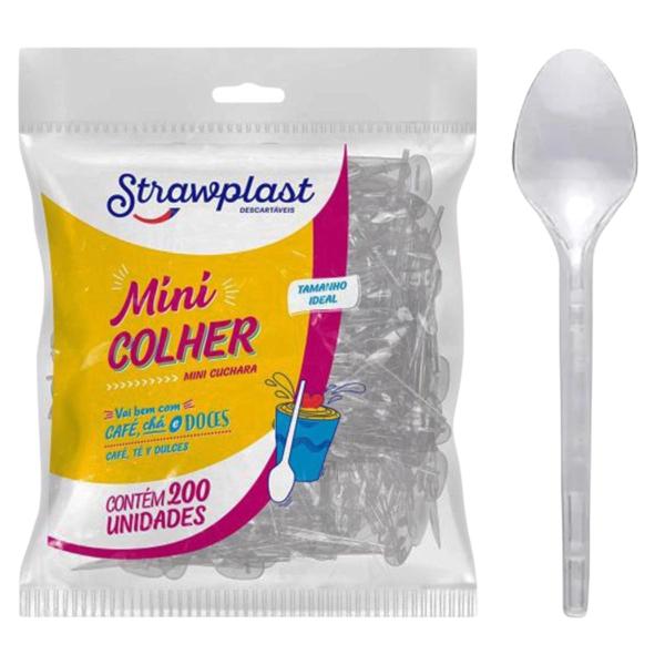 Colher Café Chá Cristal Com 200 Unidades Strawplast Strawplast - Pc Imagem de Colher Café Chá Cristal Com 200 Unidades Strawplast Strawplast - Pc