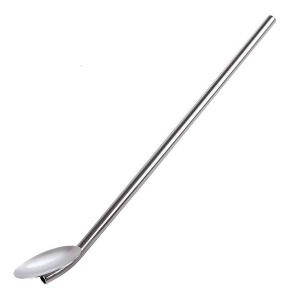 Imagem de Colher Canudo Para Drinks Sucos 20 Cm em Aço Inox 6267 Weck