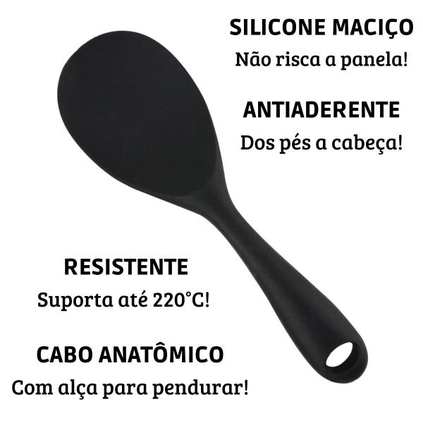 Imagem de Colher De Arroz Colher De Arroz Nylon E Silicone Cozinha -  