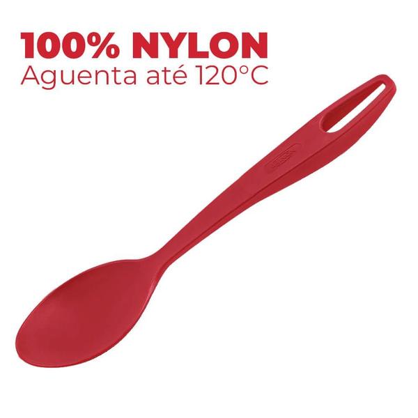 Imagem de Colher de Arroz de Nylon Wavy Vermelho 29,8cm - Brinox