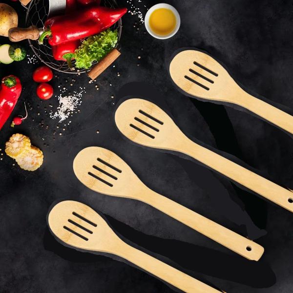 Colher De Arroz Ecokitchen Vazada Bambu Ref 6702 - MIMO STYLE Imagem de Colher De Arroz Ecokitchen Vazada Bambu Ref 6702