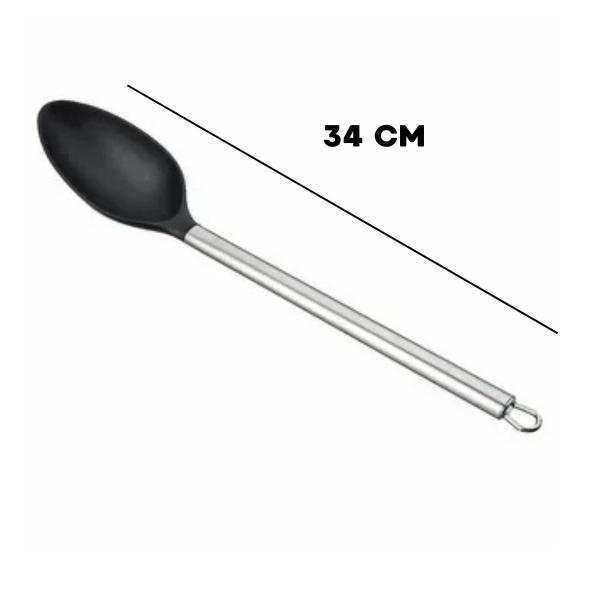 Imagem de Colher de arroz em silicone Cabo em Aço inox 34cm