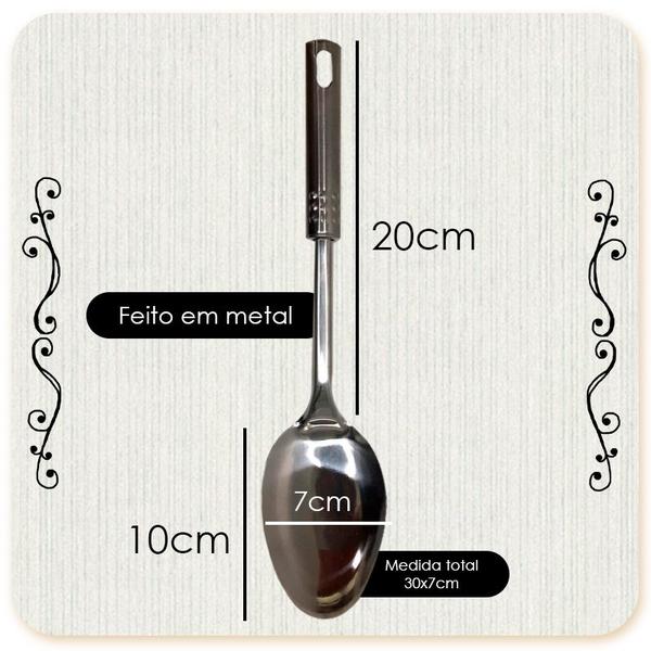 Imagem de Colher De Inox Para Cozinha Arroz 30cm