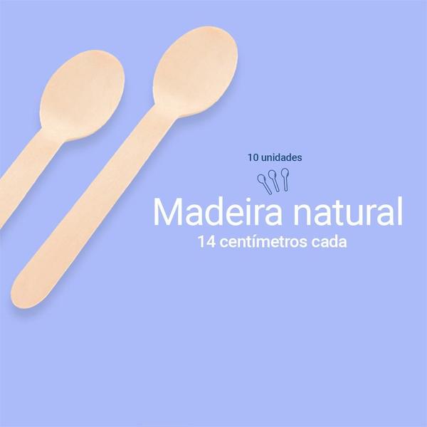 Imagem de Colher de Madeira 14cm - SilverFestas