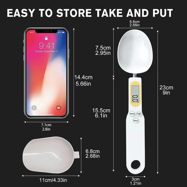 Colher de medição eletrônica digital Spoon Scale 3T6B 500g/0.1g Imagem de Colher de medição eletrônica digital Spoon Scale 3T6B 500g/0.1g