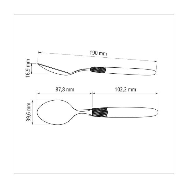 Imagem de Colher de Mesa Tramontina Ipanema com Lamina em Aço Inox e Cabo de Polipropileno Branco
