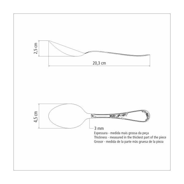Imagem de Colher de Mesa Tramontina Renascença em Aço Inox
