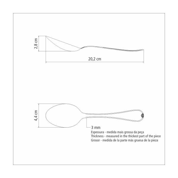Imagem de Colher de Mesa Tramontina Vicenza em Aço Inox Acabamento Alto Brilho com Detalhes no Cabo