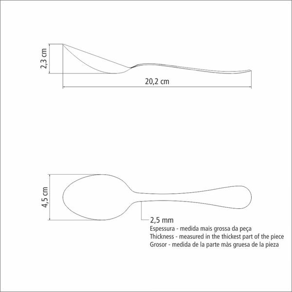 Imagem de Colher de Mesa Tramontina Zurique em Aço Inox