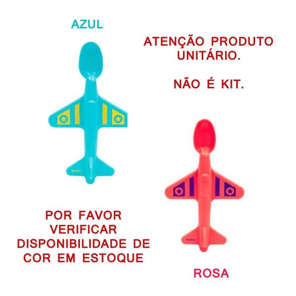 Colher de plástico avião buba Imagem de Colher de plástico avião buba