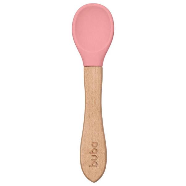 Imagem de Colher De Silicone Bambu Bebe Infantil Introdução Alimentar