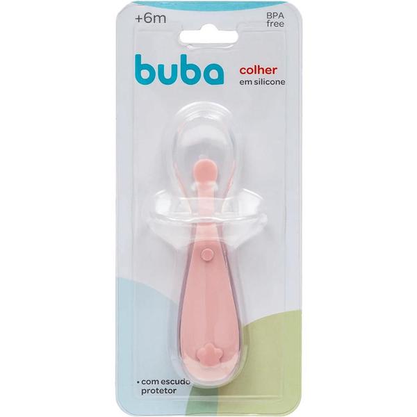 Colher De Silicone Escudo Protetor Treinamento Bebê Buba - Buba Baby Imagem de Colher De Silicone Escudo Protetor Treinamento Bebê Buba