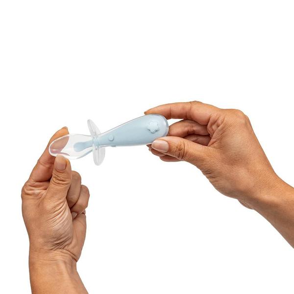 Colher De Silicone Escudo Protetor Treinamento Bebê Buba - Buba Baby Imagem de Colher De Silicone Escudo Protetor Treinamento Bebê Buba