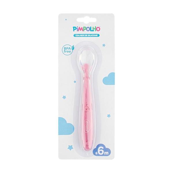 Colher de Silicone Infantil +6m BPA Free Pimpolho Imagem de Colher de Silicone Infantil +6m BPA Free Pimpolho