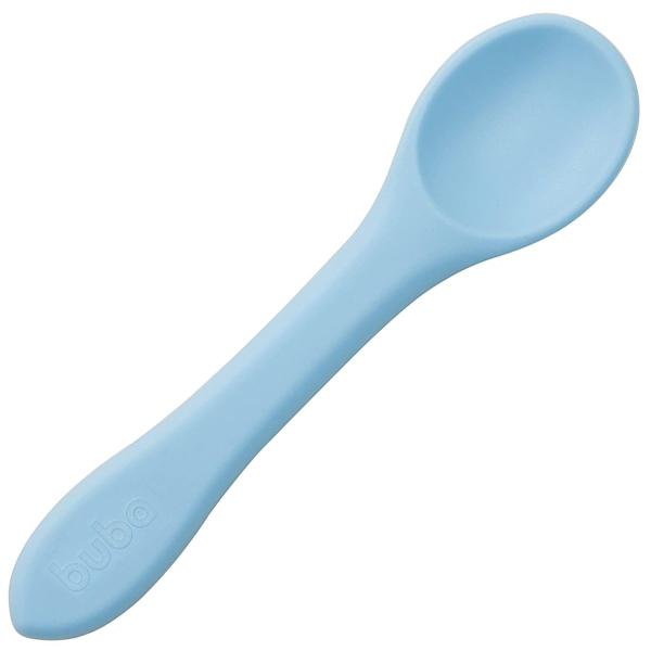 Imagem de Colher de Silicone Para Bebê Talher Para Alimentação Infantil Macio Flexível Livre BPA +6 Meses Buba